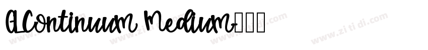 GLContinuum Medium字体转换